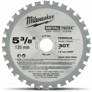 MILWAUKEE 135MM 30T TCT CIRCULAR SAW BLADE FOR METAL CUTTING - METALTECH - Picture 1 of 1