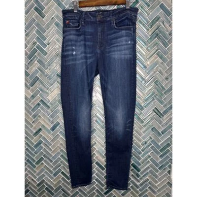 HUDSON NICO JEANS ELÁSTICOS SUPER AJUSTADOS LAVADO OSCURO TIRO MEDIO DESGASTADOS 30 Foto 1 de 4