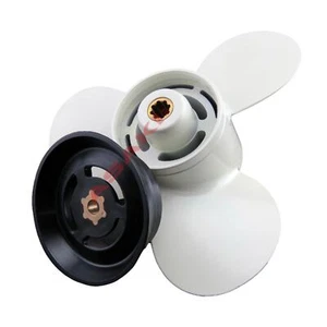 For YAMAHA 9.9/15HP Propeller 683-W4592-02 9.75x6.5 +Deflector Ring 6E7-45986-00 - Foto 1 di 5