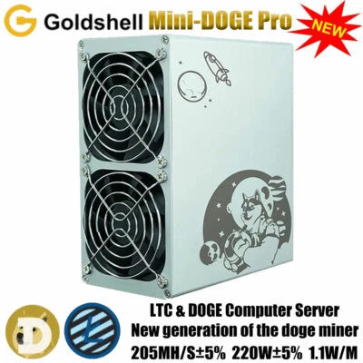 New Goldshell Mini Doge Pro Miner 205MH/s 220W DOGECOIN & LITECOIN Silent Miner - Image 1 of 4