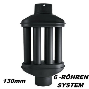 6 Rohr, Warmlufttauscher 130 mm Rauchgaskühler Rauchrohr Abgaswärmetauscher - Bild 1 von 7