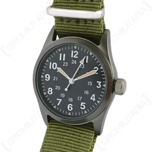 Reloj Servicio Militar "The Grunt" Patrón Guerra Vietnam Estados Unidos en Caja de Presentación - Imagen 1 de 9