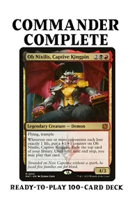 Ob Nixilis, Captive Kingpin DEATH BY 1,000 PINGS Magic Custom Commander Deck - Picture 1 of 8
