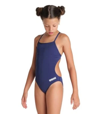 Arena Girl's Team Swimsuit Challenge Solid Swimming Costume Navy BNWT - Image 1 of 4