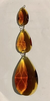¿HERMOSA LUCITE ÁMBAR? PIEZA ARAÑA TRIPLE CRISTAL. #209 Foto 1 de 4