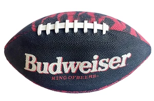 BUDWEISER KING OF BEERS 13" FAUX LEATHER INFLATABLE FOOTBALL ADVERTISING DISPLAY - Picture 1 of 3