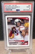 Patrick Mahomes II 2017 SAGE HIT #5 PREMIER DRAFT RC PSA 9 MINT Mailed in a Box