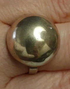 Vintage Fine Sterling Silver dome Ring Size 8 - Picture 1 of 11