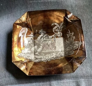 Posacenere vintage pipa da fumo felce vegetazione uomo romano - Foto 1 di 3