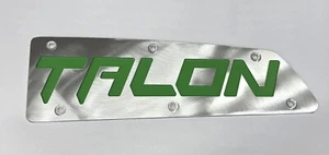 Honda Talon 1000 Dash Plate Emblem T-12- GREEN LETTERING - Bild 1 von 1
