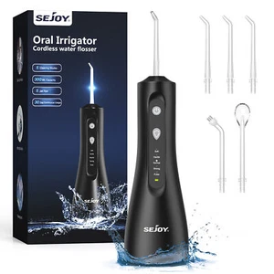 SEJOY Munddusche Kabellos 300ml Wasser Flosser 5 Modi Zahnzwischenraumreiniger - Bild 1 von 18