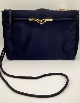 Bolso sin asas cruzado azul marino oscuro Rodo Italy cierre con cremallera Foto 1 de 4