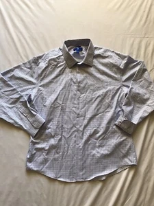 Egara Mens Size XXL Button Down Long Sleeve T-Shirt Blue EUC - Picture 1 of 5