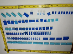 Over 100 piece Genuine Lego Shades Blue waterfall Roof slopes jumpers Beach MOC - Picture 1 of 12