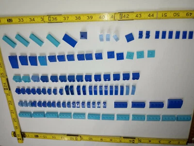 Over 100 piece Genuine Lego Shades Blue waterfall Roof slopes jumpers Beach MOC - Image 1 of 4