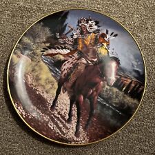 Franklin Mint "Charging Warrior" US Indian plate