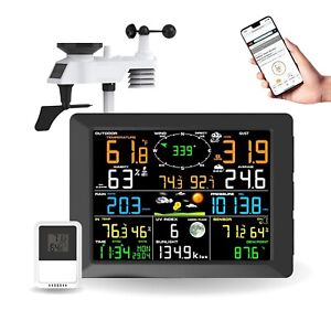 WiFi Weather Station, 10.2 inch Large Display Wireless Weather Station
