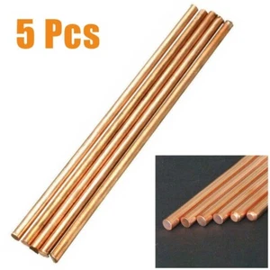 Copper Rod Brass Rod 100mm Length 4mm Diameter 5 Pcs 99.9% Pure Copper - Picture 1 of 11