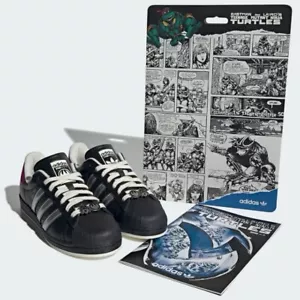 adidas Superstar Shell-Toe Shredder - Teenage Mutant Turtles - Black - UK 8 - Picture 1 of 10