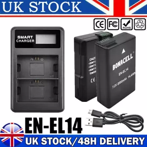 For Nikon D3100 D3200 D3300 D5500 D5100 D5300 2000mAh EN-EL14 EN-EL14a Battery P - Picture 1 of 14