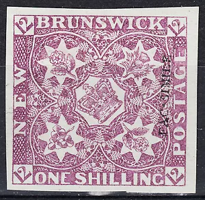 New Brunswick 1s Heralidic Flowers Argentia Forgery Type 3C, VF MNG, est - $300 - Picture 1 of 2