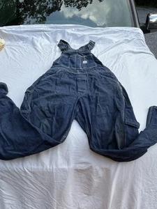 Salopette denim vintage anni 50 testa d'anatra Union Made 34x29 invecchiata spedizione gratuita - Foto 1 di 16