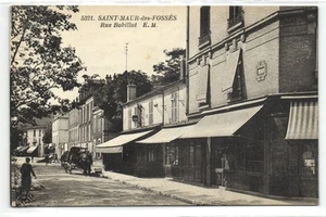 1 CPA 94 Val de Marne Saint Maur Des Fosses Rue Bobillot horse carriage - Picture 1 of 2
