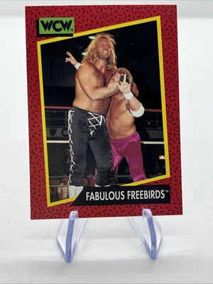 1991 Impel WCW - Michael Hayes, Jimmy Garvin, Fabulous Freebirds #123 (RC) - Image 1 of 2