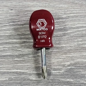 Matco Tools Stubby #2 Philips Screwdriver SDM8IP2 HR Maroon Handle Short USA - Bild 1 von 11
