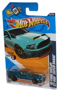 Hot Wheels Più Veloci Che Mai 5/10 '12 Blu Teal '10 Ford Shelby GT-500 Super Sna - Foto 1 di 1