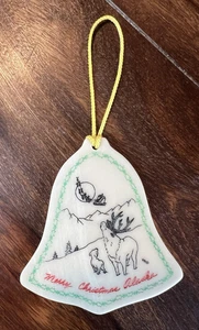 Vintage Kiana Alaskan Made Christmas Ornament Elch Weihnachtsschlitten & Rentier 1986 - Bild 1 von 4