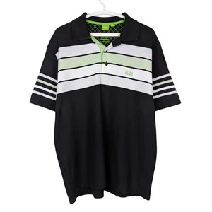 Camisa polo de golf Hugo Boss etiqueta verde para hombre XXL negra calce regular paddy piqué - Imagen 1 de 19