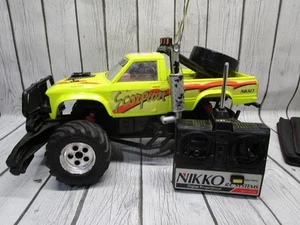 Vintage NIKKO SCORPION Yellow RC Monster Truck W/ Remote As-Is UNTESTED - Picture 1 of 11