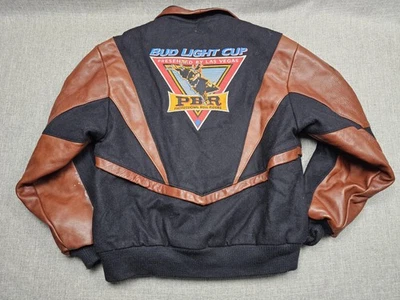 Vintage Professional Bull Riders Jacket Mens XL PBR Rodeo Bud Light Cup 90s - Image 1 of 4