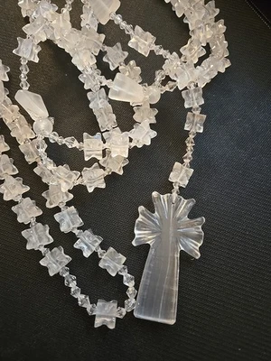 Rosario Cruz con cuentas de vidrio ceremonia Lazo de Boda unidad boda Foto 1 de 4