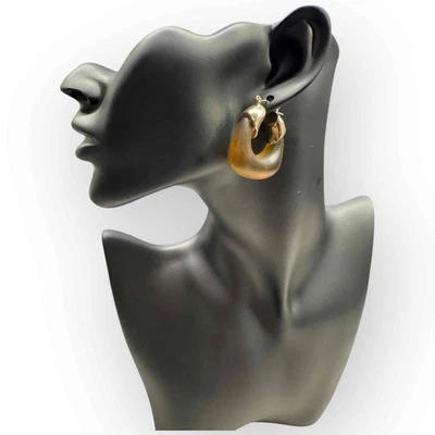 Pendientes de aro de resina color oro y ámbar de Express nuevos con etiquetas. Foto 1 de 4