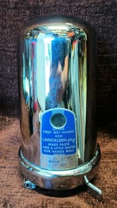Vintage "Lanokleen" Chrome Gas Station Powdered Hand Soap Dispenser Very Nice - Picture 1 of 7