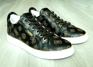 Guess Ladies Fashion Trainers Black & Gold Size 5 / 38 - Picture 1 of 16