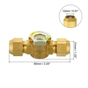 Sight Glass,1/2 x 1/2 SAE Universal Liquid Moisture Indicator for Refrigeration - Imagen 1 de 5