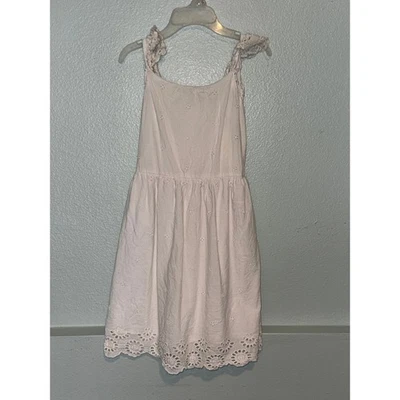 Japna Girls White Eyelet Dress Girl's Size 14 Sleeveless Casual Cute - Image 1 of 4