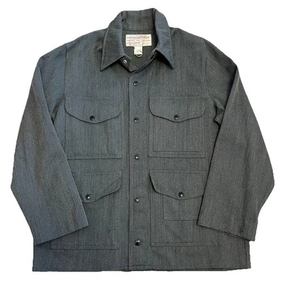 Chaqueta Cruiser De Colección Filson Mackinaw 100% Lana Gris Verdoso Hecha en EE. UU. - Talla 44 Foto 1 de 4