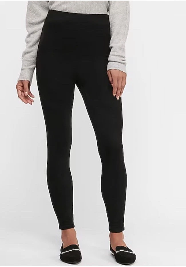 Women’s Express Faux Suede Leggings Size Large Inseam 26.5 Inches High Rise - Image 1 of 4