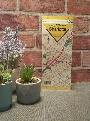 Vtg 1998 ADC The Map People Charlotte NC City Slicker Laminated City Map NEW! - Image 1 of 4