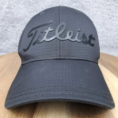 Titleist Hat Cap Strap Back Black Spellout Logo Performance Golfer Golf Mens - Image 1 of 4