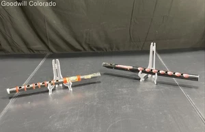 Pair Of Assorted Wooden Flutes - Picture 1 of 8