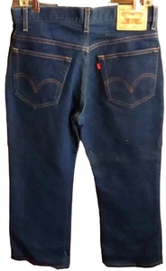 Herren Levi's 517 Jeans 32x26 Bootcut Raw Dark Denim Poly Blend Stretch Jeans - Bild 1 von 5