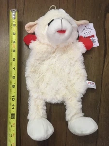 NEW 14" Lamb Chop Plush Dog Toy Squeaky Crinkle Toss Tags - Picture 1 of 7
