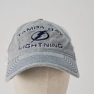 Gorra de béisbol Fanatics Tampa Bay Lightning NHL malla Snapback gris blanca - Imagen 1 de 7