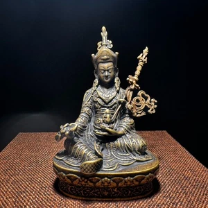 Antiguo budismo tibetano chino cobre gurú Rinpoche llevando a Buda contigo - Imagen 1 de 5