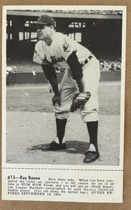 1952 (W/TAB) NUM NUM PHOTO #13 RAY BOONE CLEVELAND INDIANS BASEBALL - Picture 1 of 2